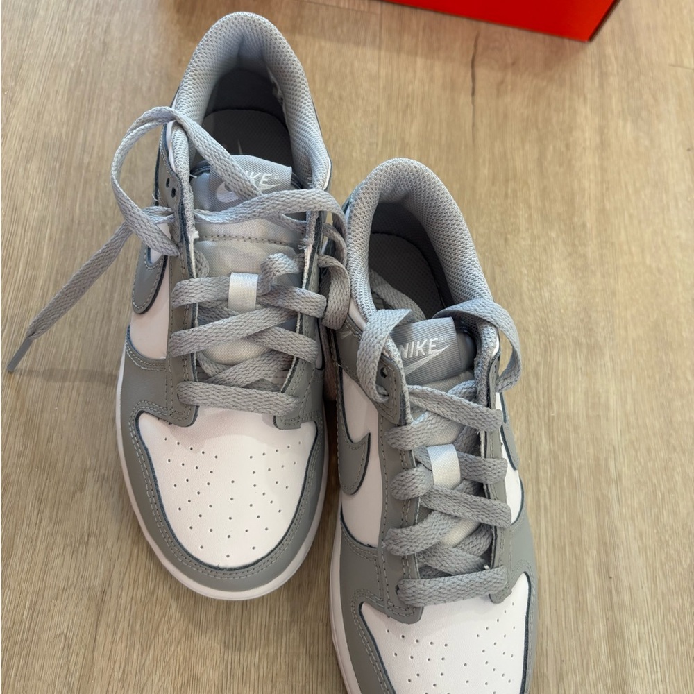 Nike Kids Jordan Dunks White and Gray Sneakers